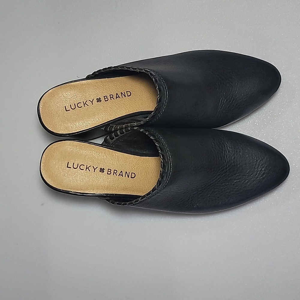 Lucky Brand black Randre clog high heel shoes size 6 M US - Picture 8 of 15